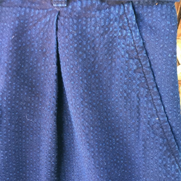 NWOT HIGH WAISTED DENIM PEPLUM BELTED NAVY… - Picture 5 of 8